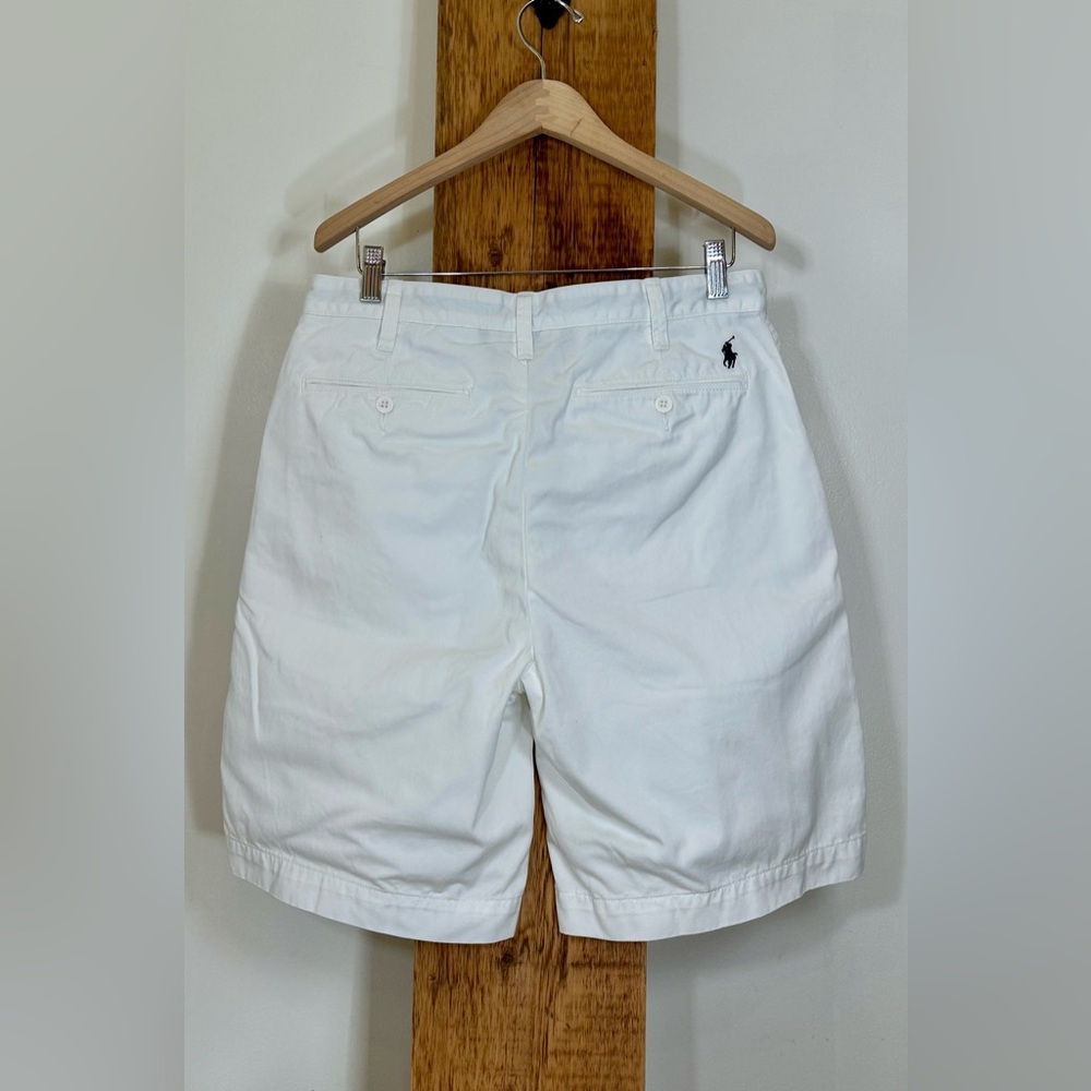 Polo by Ralph Lauren Men's White Flat Front Shorts
